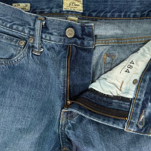 J.Crew 484 Slim Fit Jeans Men’s 29x30 Blue Medium Wash Tapered Leg Denim - Picture 4 of 7